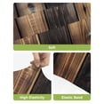 thumbnail image 4 of Black Brown Board Bar Stool Covers Set of 4, Vintage Chic Shabby Wooden Grain Stretch Washable Bar Chair Covers with Backs, Removable Pub Counter Height Chair Cover for Kitchen Dining Room Cafe, 4 of 7