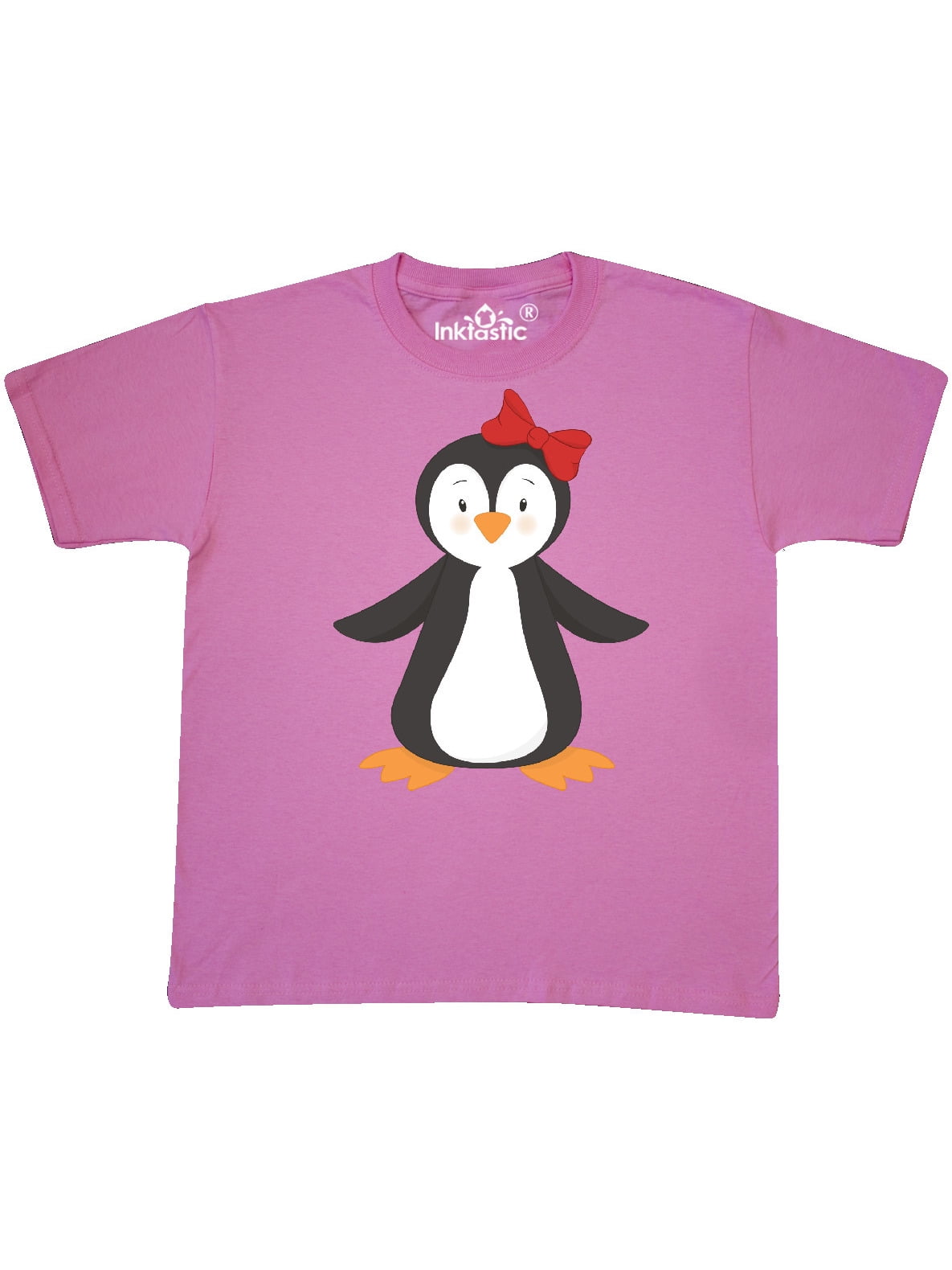 Cute Penguin, Girl Penguin With Red Ribbon Youth TShirt