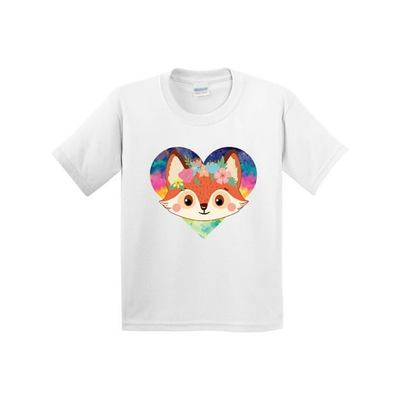 Inktastic Fox Lover Heart Cute for Girls Youth T-Shirt