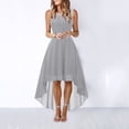 thumbnail image 1 of WILLBEST Vestidos de Mujer Vestido de Encaje con Lazo y Cinturón de Verano Vestido de Largo Irregular Vestido de Gasa sin Mangas Vestido de Fiesta de Dama de Honor Mediana, 1 of 3