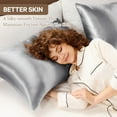 thumbnail image 2 of Teler Down Pillows Queen Size Set of 2, Luxury Feather Pillow for Hair and Skin, Fluffy and Supportive Bed Pillows for Side, Back Sleepers (20"x28"), 2 of 8