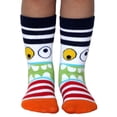 thumbnail image 5 of Jefferies Socks Boys Socks, 6 Pairs Monster Pattern Striped Cotton Crew Socks (Little Boys & Big Boys), 5 of 8