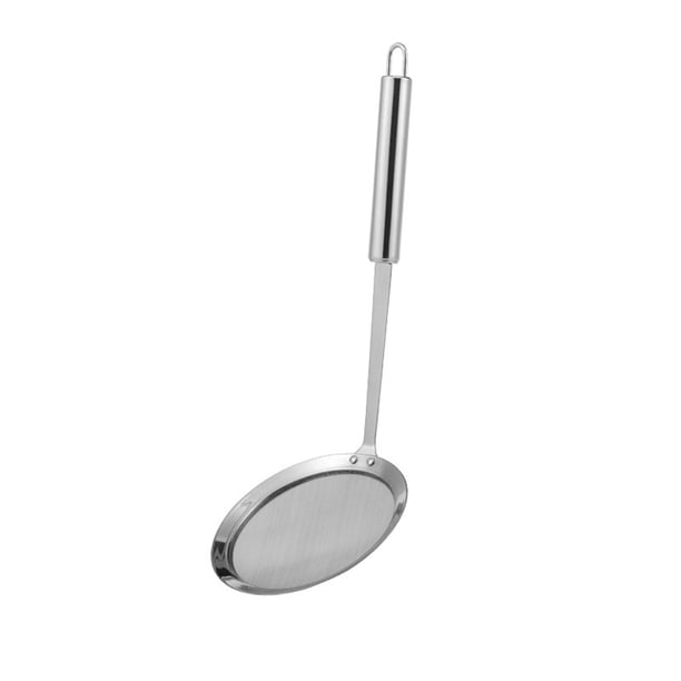 Inteprter Cuchara de filtro multifuncional de acero inoxidable para cocinar y colar fácilmente Mango antideslizante Cocina y Comedor