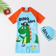 thumbnail image 3 of AJZIOJIRO Toddlers Baby Beach One-Piece Swimsuit UPF 50+ -Sun Protective Sunsuit with Hat, 3 of 6