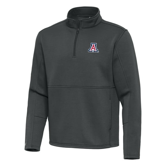 Men's Antigua Pewter Arizona Wildcats Twist Quarter-Zip Pullover Jacket