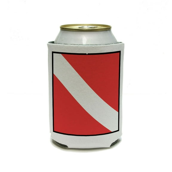 Scuba Diver Flag Can Cooler Drink Insulator Beverage Insulated Holder