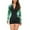 Green, variant on WREESH Womens One Piece Swimsuit Rash Guard Swim Suits Fashion Multicolor Leaf Flower Print Long Sleeved Zipper Swimsuit Bathing Suits Green