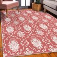 thumbnail image 3 of Floral Decorative Rug, Classic Victorian Floral Patterns Tulips Nostalgic Romantic Modern in Vintage Style, Quality Carpet for Bedroom Dorm and Living Room, 6 Sizes, Coral White, by Ambesonne, 3 of 4