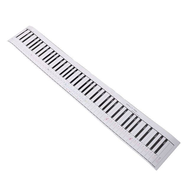 88 NOTA DE TECLADO DE PIANO DE LLAVE, TECLAS BLANCAS NEGRAS DE PIANO PRÁTICA DE DEDOS NOTA 1: 1 ESCALA MUSICAL PRINCIANTE PARA ERRENAMIENTE DOCENTE DE PIANO