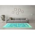 thumbnail image 3 of Ahgly Company Indoor Rectangle Oriental Light Blue Traditional Area Rugs, 7' x 9', 3 of 4