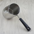 thumbnail image 3 of Long Handle Turkish Coffee Pot With Pouring Spout Stainless Steel Milk Butter Warmer Pot Stovetop Chocolate Melting Pan, 3 of 12