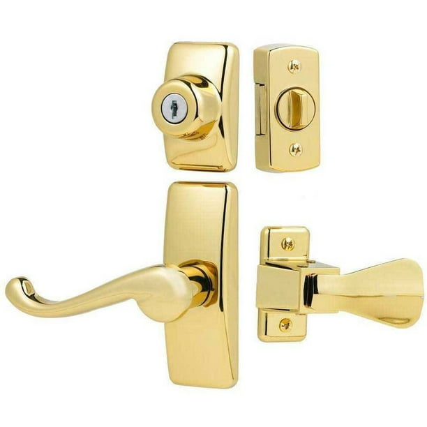 Ideal Deluxe Storm and Screen Door Lever Handle and Keyed Deadbolt -  Walmart.com