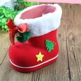 thumbnail image 4 of Christmas Candy Boots Cute Wide Application Plastic Plush Christmas Candy Red Boots Shoes Santa Gift Stocking for Party, 4 of 8