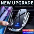 thumbnail image 2 of Cargador inalámbrico automático para coche Qi de 15W para iPhone 14 13 12 XR X 8 Samsung S20 S10, soporte magnético para teléfono con Sensor infrarrojo USB Tan Jianjun unisex, 2 of 2