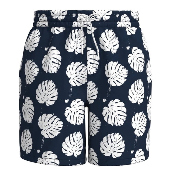 Traje de Baño OP Para Hombre Estampado Hojas Marino T G