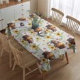 thumbnail image 2 of White Buffalo Sunflower Flower Pattern Rectangle Tablecloth 60"x84",Waterproof Polyester Rectangle Table Cloth, Wipeable Spillproof Polyester Tablecloth for Dining, Camping, Indoor and Outdoor, 2 of 5
