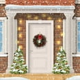 thumbnail image 4 of Christmas Bow Ball Wreath Elegant Bowknot Artificial Holiday Door Ring Lightweight Versatile Indoor Outdoor Hanging Centerpiece Gift Choice for Family Seasonal Decor, 4 of 5