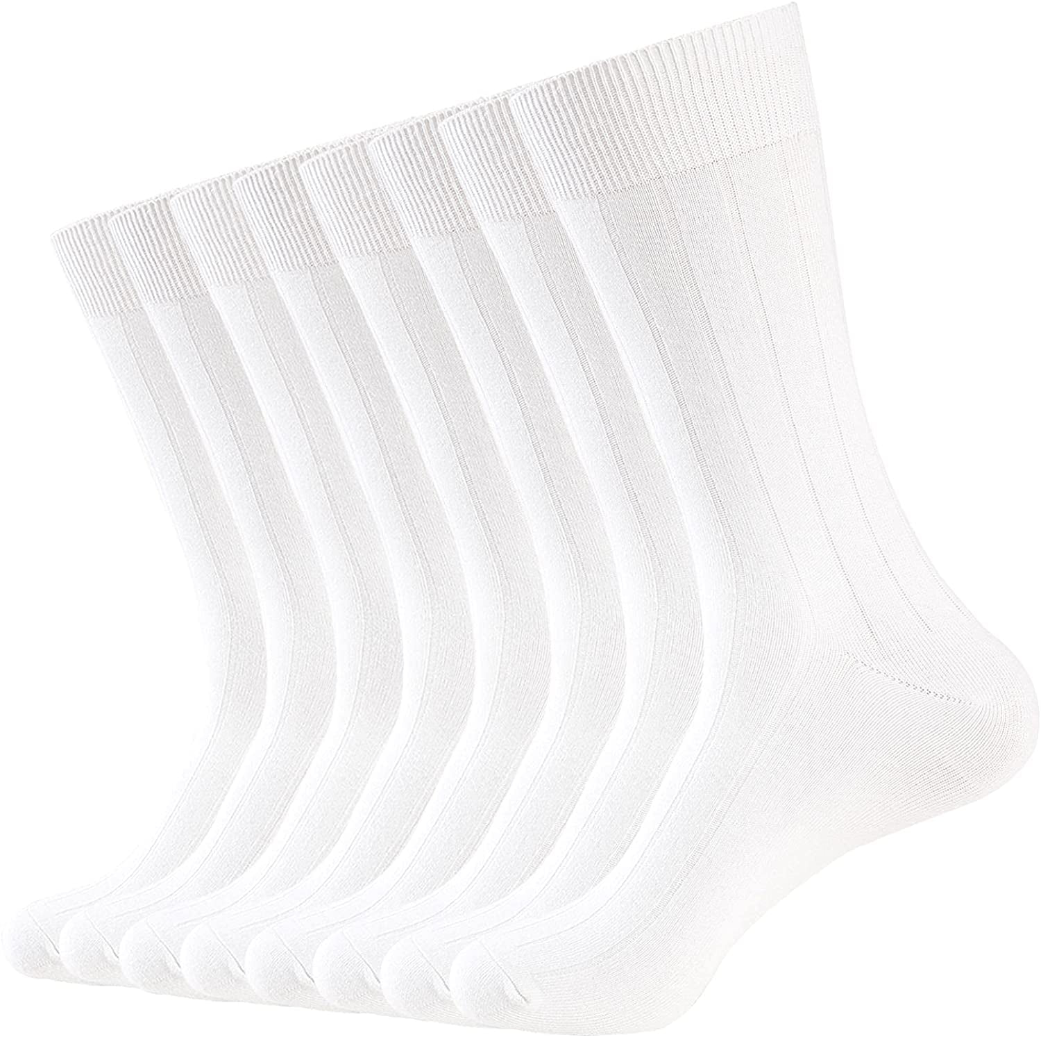 For Men Shoe Size 8-12 4 Pairs Men's Modern Classic Cotton Dress Socks 