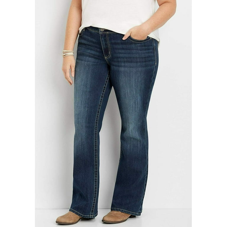 Maurices Women's Plus Size Jeans Relaxed Fit Bootcut (Short) 