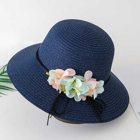 

New Year New You 2022! on Clearance Hesxuno Summer Baby Flower Breathable Hat Straw Sun Hat Kids Hat Boy Girls Hats Baby Essentials