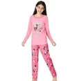 thumbnail image 3 of Beezizac Christmas Cute Pink Hot Cocoa Game Pajamas for Girls Soft Long Sleeves & Pants PJ Set Big Kid Jammies Size 18, 3 of 7