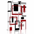 thumbnail image 2 of Canvas Wall Art Abstract Lines Canvas Art Print Black Red Geometric Square Frame Pictures Wall Decor for Living Room Bedroom Artwork Decorations Stretched Framed Ready to Hang 11"x14", 2 of 9