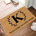 thumbnail image 2 of AQITTI 26 Letter Floor Mat Front Door Mat, Heavy Duty Durable Welcome Mat for Outdoor Indoor, Dirt Trapper Waterproof Super Absorbent Door Mat for Entryway Outside Patio Porch, 24" X 16",Brown, 2 of 8