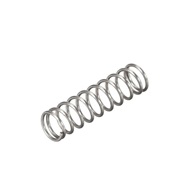 Unique Bargains Compressed Spring,4mm OD, 0.4mm Wire Size, 9mm Compressed Length, 15mm Free Length,7.1N Load Capacity,Gray,10 pcs
