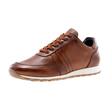 

Jump Newyork Men s Iberia Tan Hand Painted Leather Upper | Stylish | Light Weight | Lace-up | Low-top Fashion Sneakers for Men 13 US