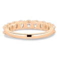 thumbnail image 5 of ESTE ORIGIN 1.35Ct Moissanite Oval Half Eternity Band – VS1 Colorless, 9 Stone Wedding Ring in 10K Rose Gold for Women, 5 of 6