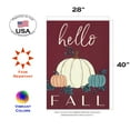 thumbnail image 2 of Toland Home Garden Hello Fall Gourds Pumpkin Fall Flag Double Sided 28x40 Inch, 2 of 5