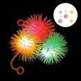 thumbnail image 4 of Glowing Spiky Hedgehog Dimple Fidget Toy - Set of 5, 12cm - Squeezy & Inflatable Anti-stress Ball, 4 of 5