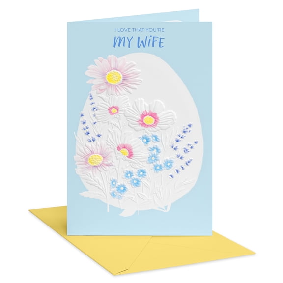 American Greetings Easter Card for Wife (Floral Egg Design)