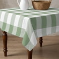 thumbnail image 4 of Sage Green Check Table Cloth Waterproof Tablecloths, Modern Rustic Green Buffalo Plaid Tablecloth Dining Table Cover for Kitchen Party Tabletop Outdoor, Square Tablecloth 60x60 Inch, 4 of 9