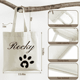 thumbnail image 2 of Personalized Pet Canvas Tote Bag with Pet Photo,Dog Cat Toys Bag,Customized Canvas Bag for Pet Lovers Gift, 2 of 7
