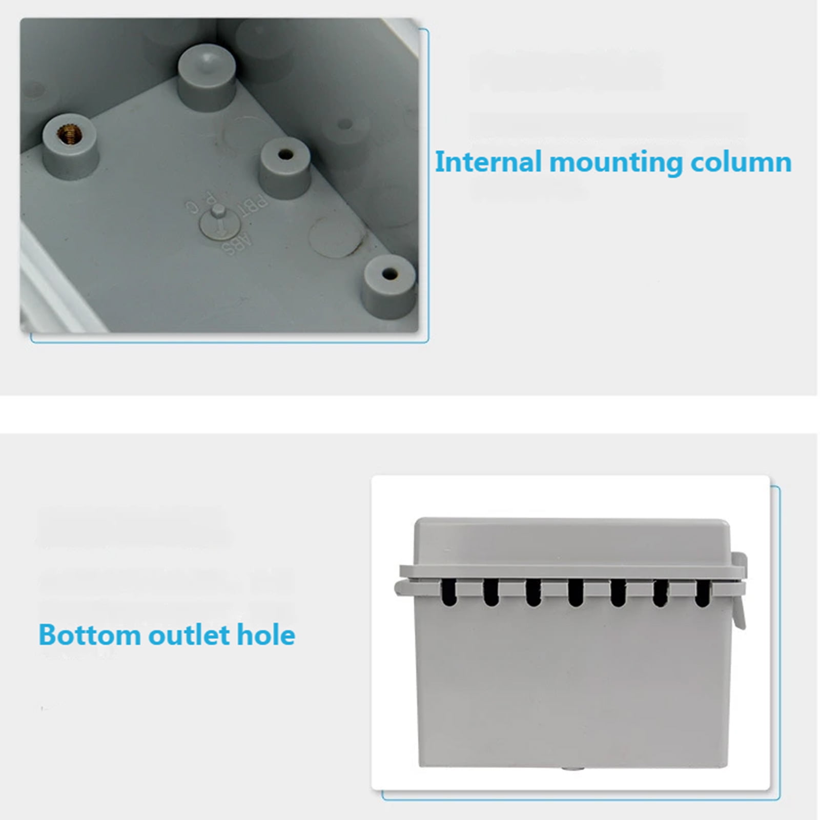 Waterproofed Electrical Box Lockable Design for Outdoor Use ABS Construction Protects Against Rain Dusts