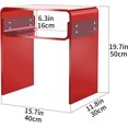 thumbnail image 3 of Clear Acrylic End Table 2-Tier Bedside nightstand for Living Room Bedroom Home Decor (Red), 3 of 16