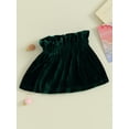 thumbnail image 3 of Bagilaanoe Baby Girls Velvet Skirt Solid Color Elastic A-Line Skirt 6M 12M 18M 24M 3T 4T Toddler Kids Party Clothes, 3 of 8