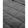 thumbnail image 6 of Quilted Microfiber 41"x60" Weighted 7lb Blanket, Charcoal by Blue Nile Mills, 6 of 10
