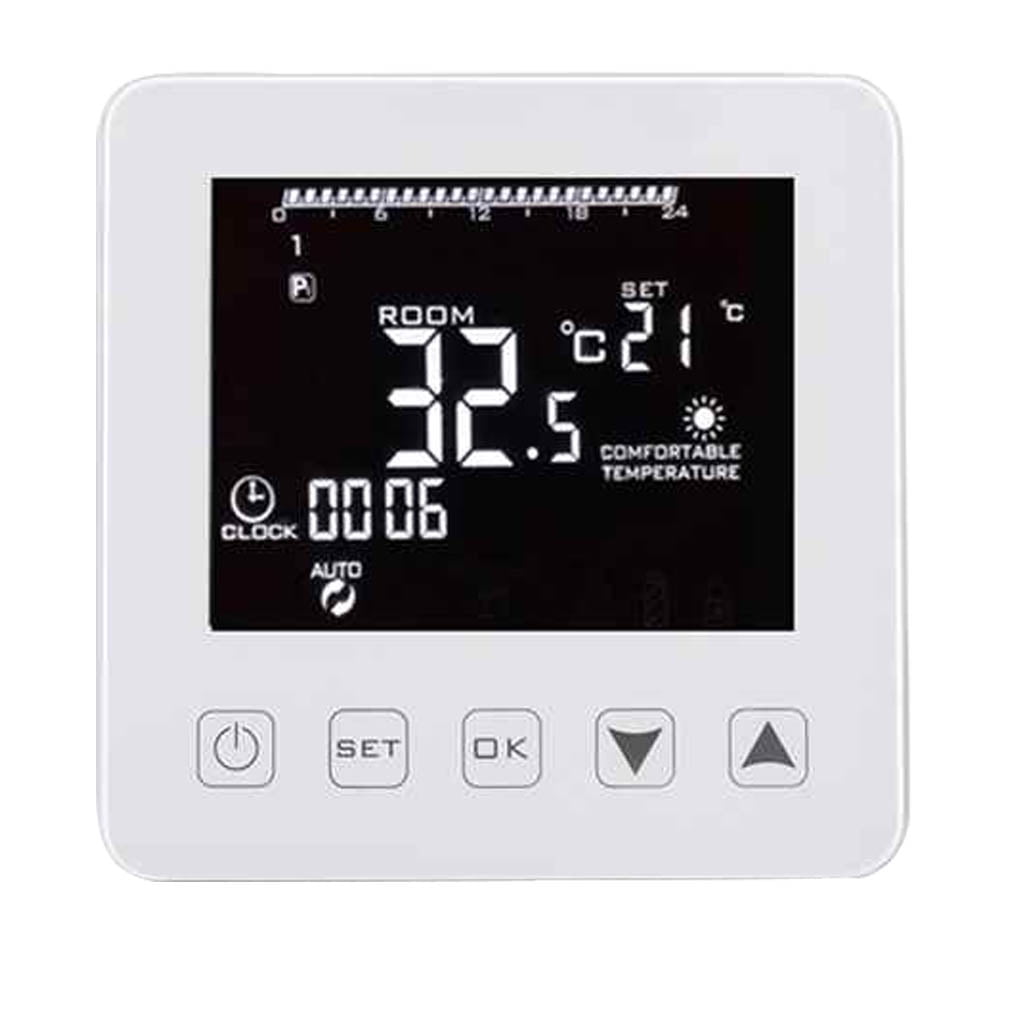 Programmable Thermostat Electric Heating Temperature Controller LCD