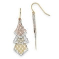 thumbnail image 1 of 14K Tri-Color Gold Earring Drop & Dangle Women'S Diamond-Cut 45 mm 15, 1 of 2
