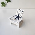 thumbnail image 2 of Mini Beach Chair Ornaments for Coastal, Ocean, Nautical Theme Home Bathroom Decorations - Handcrafted Pine Mediterranean Style Doll Chair (4 in), 2 of 8