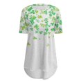 thumbnail image 3 of Pxiakgy Vente Chaude! T-Shirt Trèfle de la Saint-Patrick pour Femmes Chanceux Irlandais Manches Courtes T-Shirt Graphique Trèfle Mode Décontractée Col Rond Manches Courtes Imprimé, 3 of 6