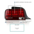 thumbnail image 3 of Spec-D Tuning LED Tail Stop Lights Sequential Red Compatible with 2005-2009 Ford Mustang, Left + Right Pair Assembly, 3 of 7
