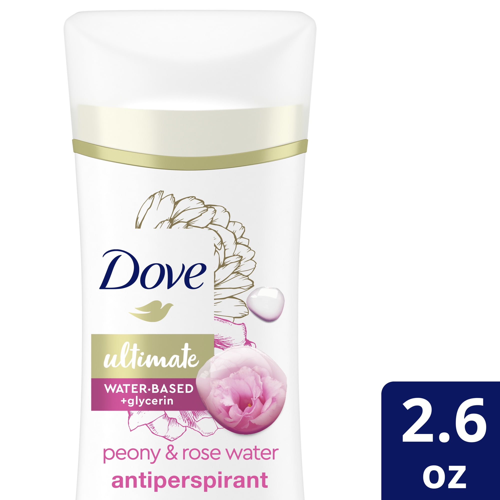Dove Ultimate Antiperspirant Deodorant Stick Peony & Rose Water 2.6 oz