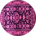 thumbnail image 1 of Ahgly Company Indoor Round Persian Pink Traditional Area Rugs, 8' Round, 1 of 4