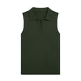 thumbnail image 4 of PNTUTB Fashion Tank Top for Women Sleeveless Top Casual Shirt Collar Solid-Color Minimalist Workwear Style Slim Breathable Comfortable Tank Tops, 4 of 6