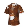 thumbnail image 2 of Goofa Sloths Need More Coffee Hawaiian Shirt for Men, Unisex Summer Beach Casual Short Sleeve Button Down Shirts,Aloha Tropical Floral print shirt-X-Large, 2 of 9