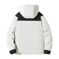 thumbnail image 5 of Mens Jacket Windbreaker Shell Jackets Hooded Zip Up Lightweight Coat for Outdoor Hiking with Pockets (XL, White), 5 of 8