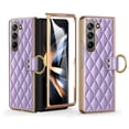 thumbnail image 1 of Allytech Galaxy Z Fold5 Case with Build-in Screen Protector, Full Body Protective Ring Holder Premium PU Leather Phone Case for Samsung Galaxy Z Fold5 - Purple, 1 of 12